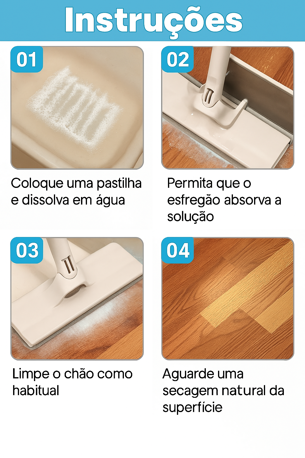 DeepClean - Embalagem de 120 pastilhas concentradas (120 dias de limpeza sem produtos líquidos dispendiosos)
