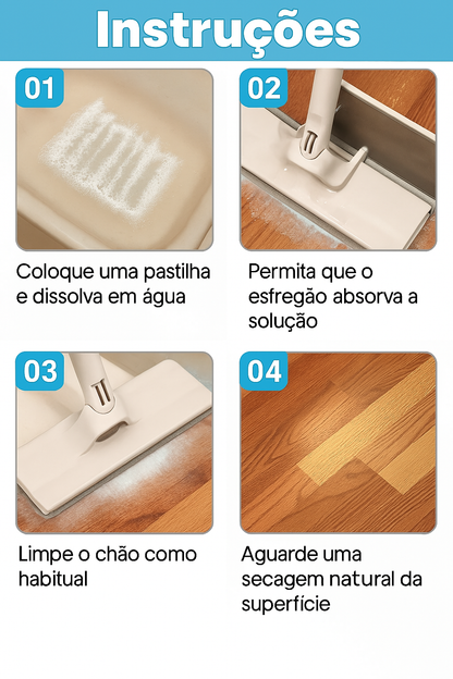 DeepClean - Embalagem de 120 pastilhas concentradas (120 dias de limpeza sem produtos líquidos dispendiosos)
